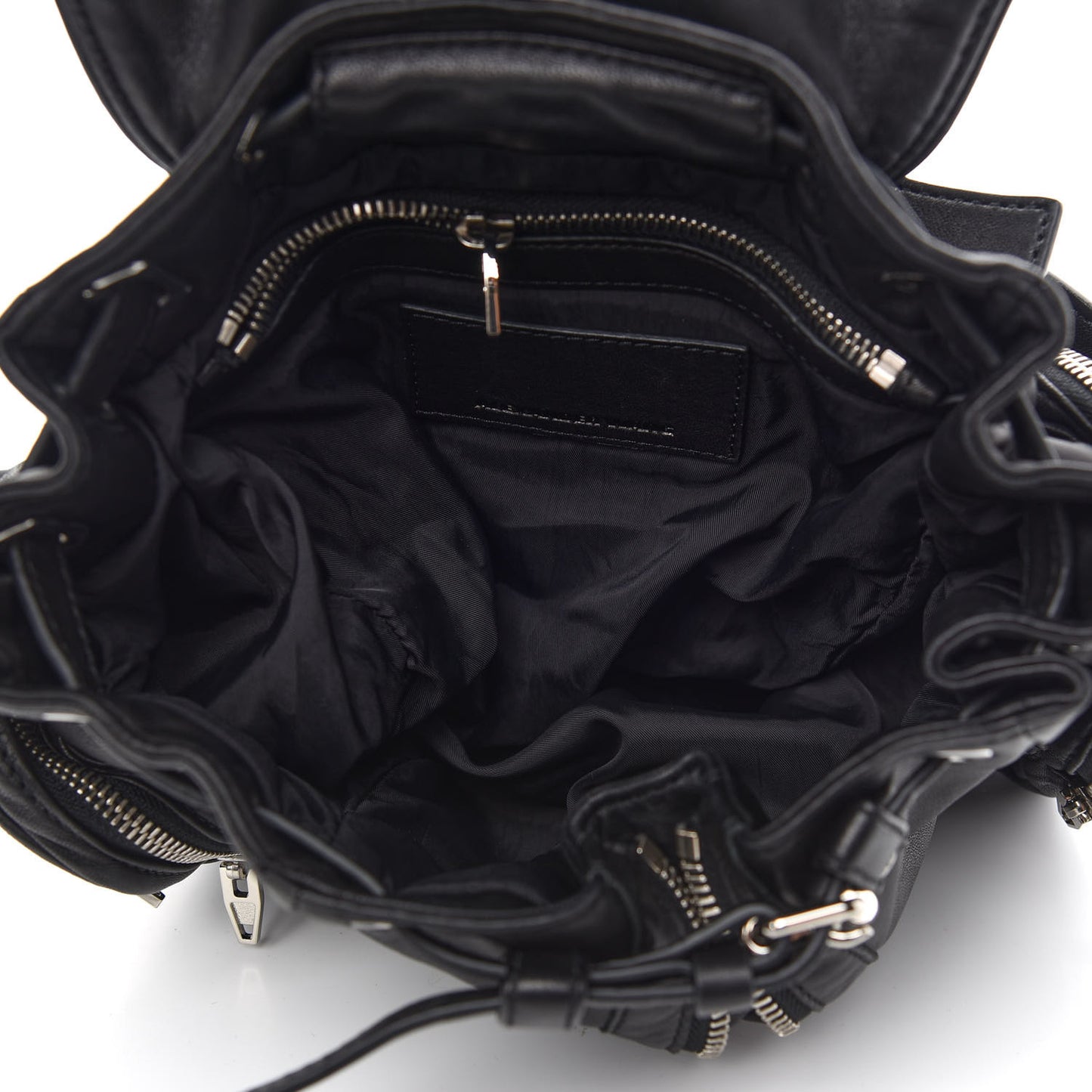 Lambskin Marti Backpack Bag Washed Black Rhodium Hardware