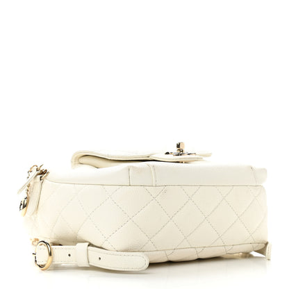 Chanel Caviar Quilted Small CC Day Backpack White 4 of 11