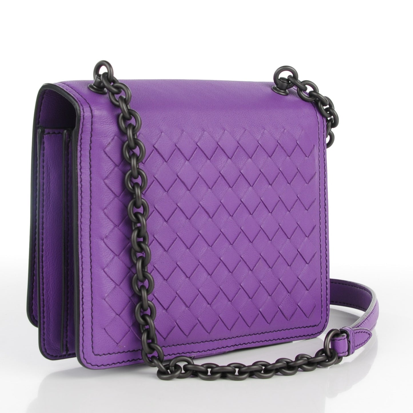 Nappa Intrecciato Shoulder Bag Byzantine