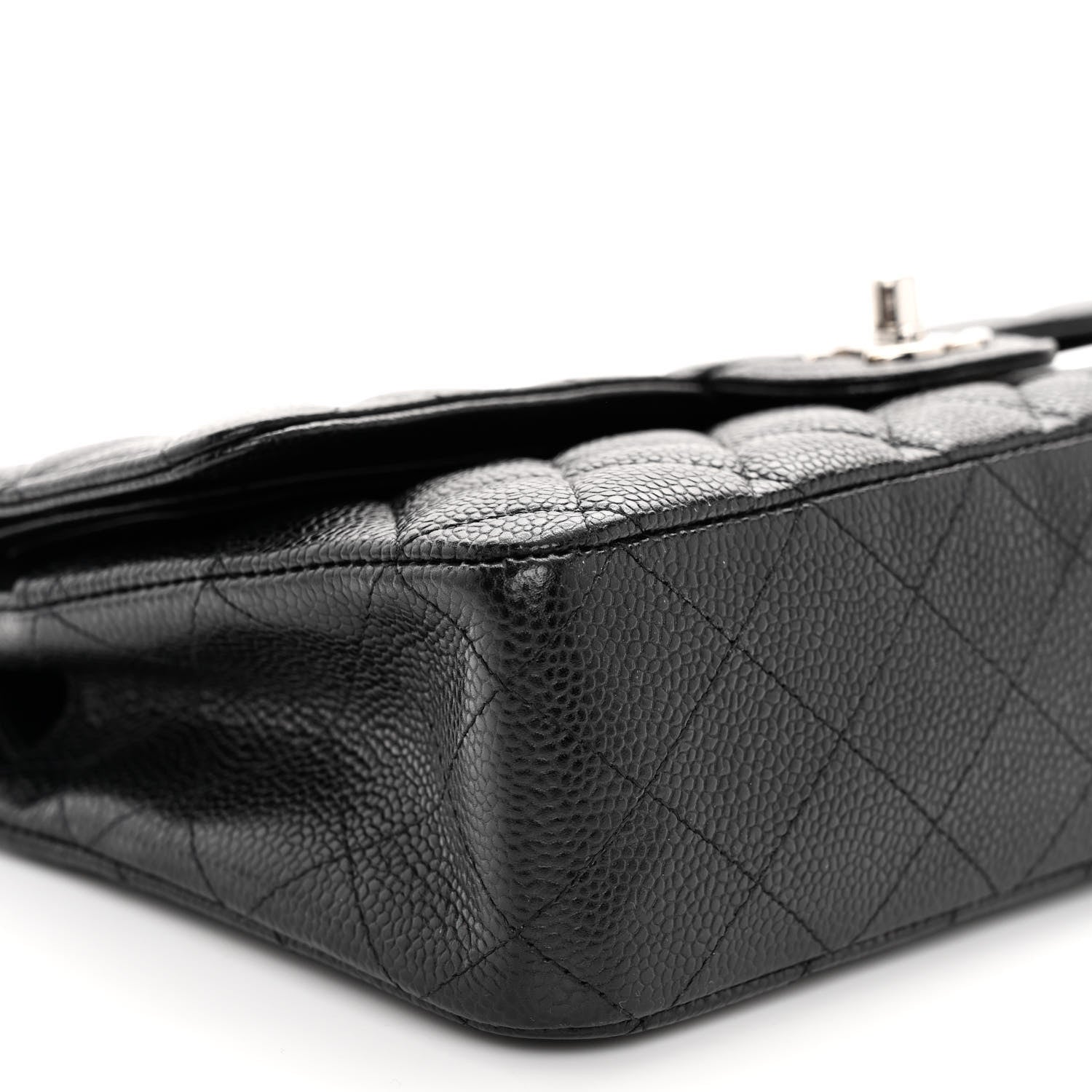 Chanel Caviar Quilted Medium Double Flap Black 9 of 10