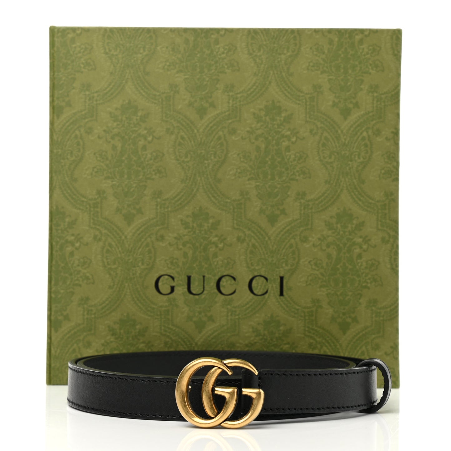 Calfskin Double G 20mm Belt 85 34 Black