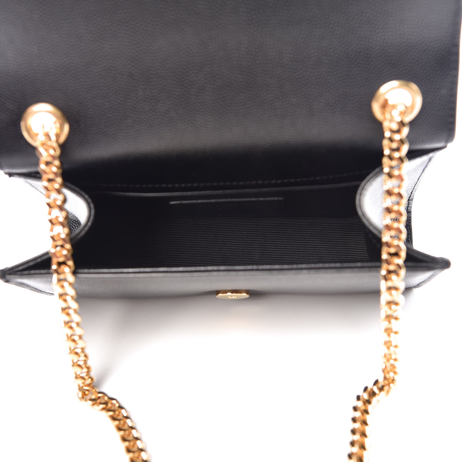 Saint Laurent Grain De Poudre Small Monogram Kate Satchel Black 5 of 9