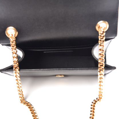 Saint Laurent Grain De Poudre Small Monogram Kate Satchel Black 5 of 9