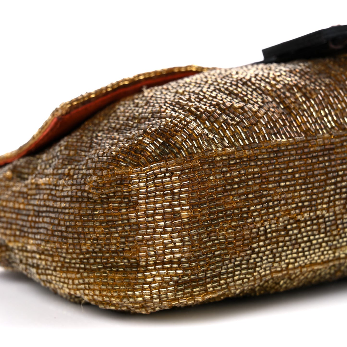 Beaded Baguette Beige Gold