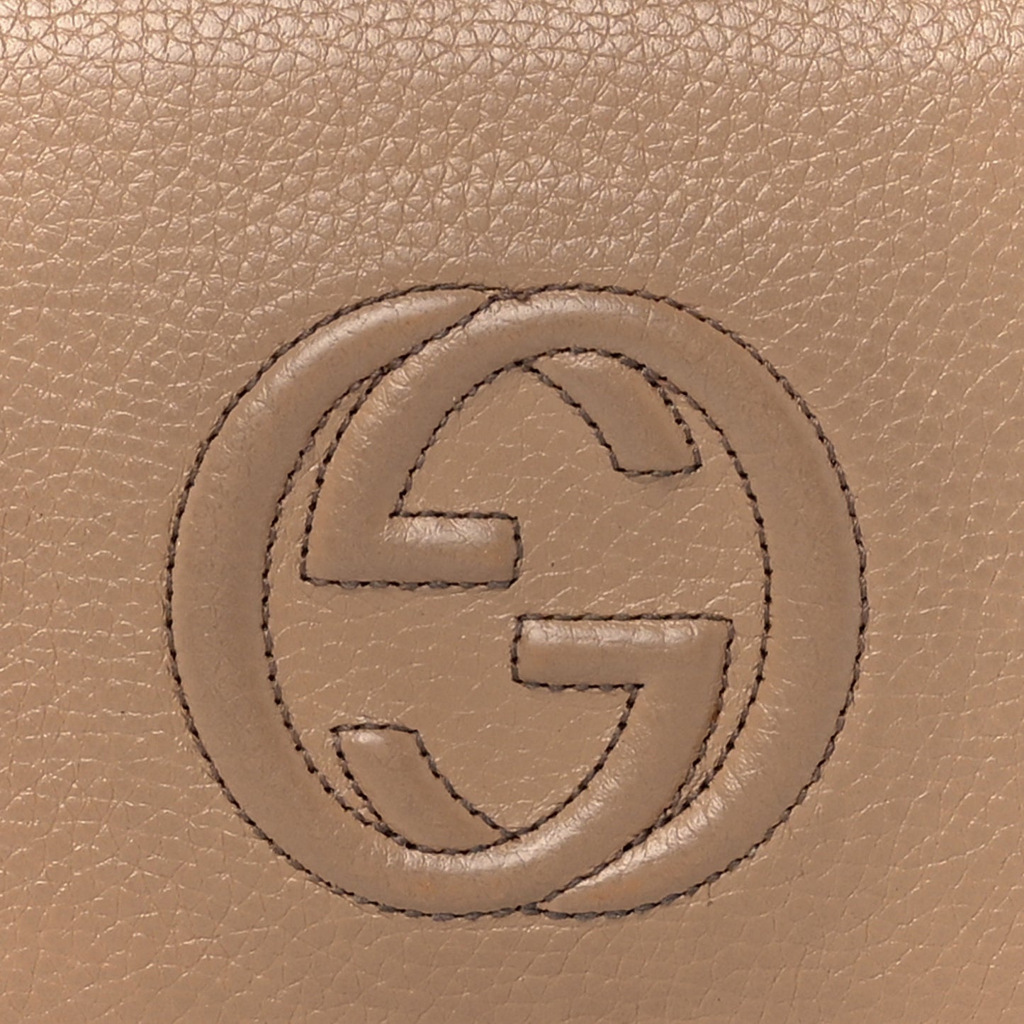 Pebbled Calfskin Soho Wallet on Chain Camelia