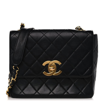 Chanel Lambskin Quilted Single Flap Bag Black 1 of 12
