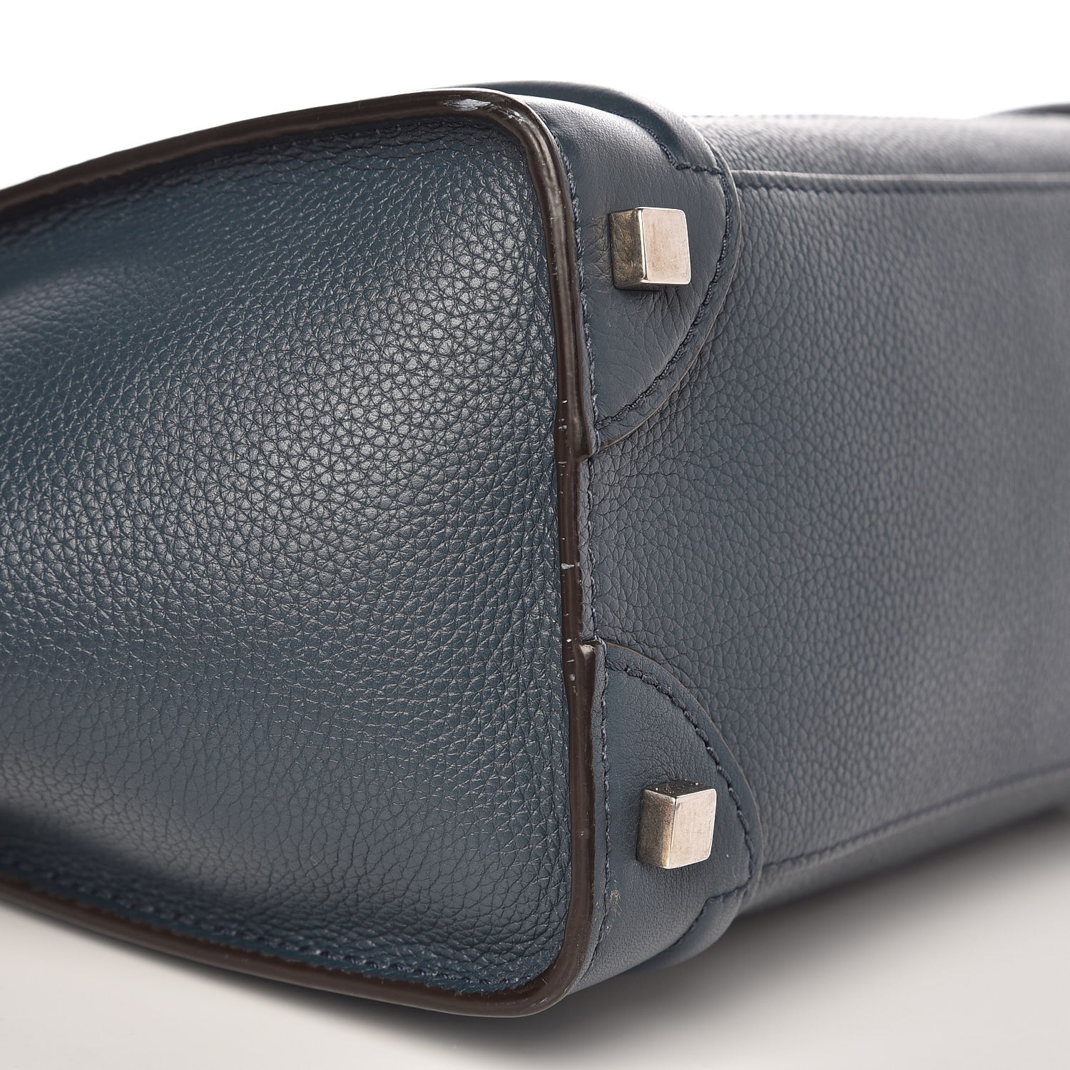 Celine Drummed Calfskin Micro Luggage Orage 7 of 11