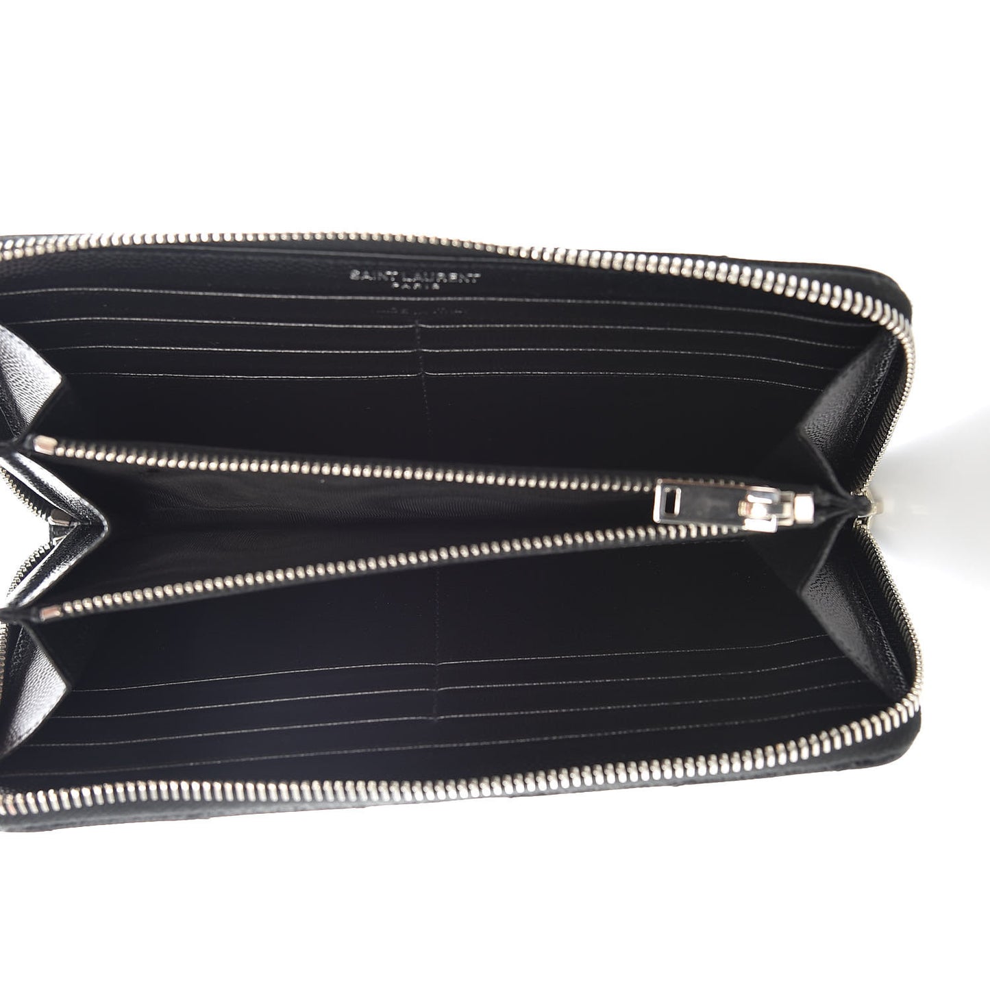 Grain De Poudre Matelasse Chevron Monogram Zip Around Wallet Black