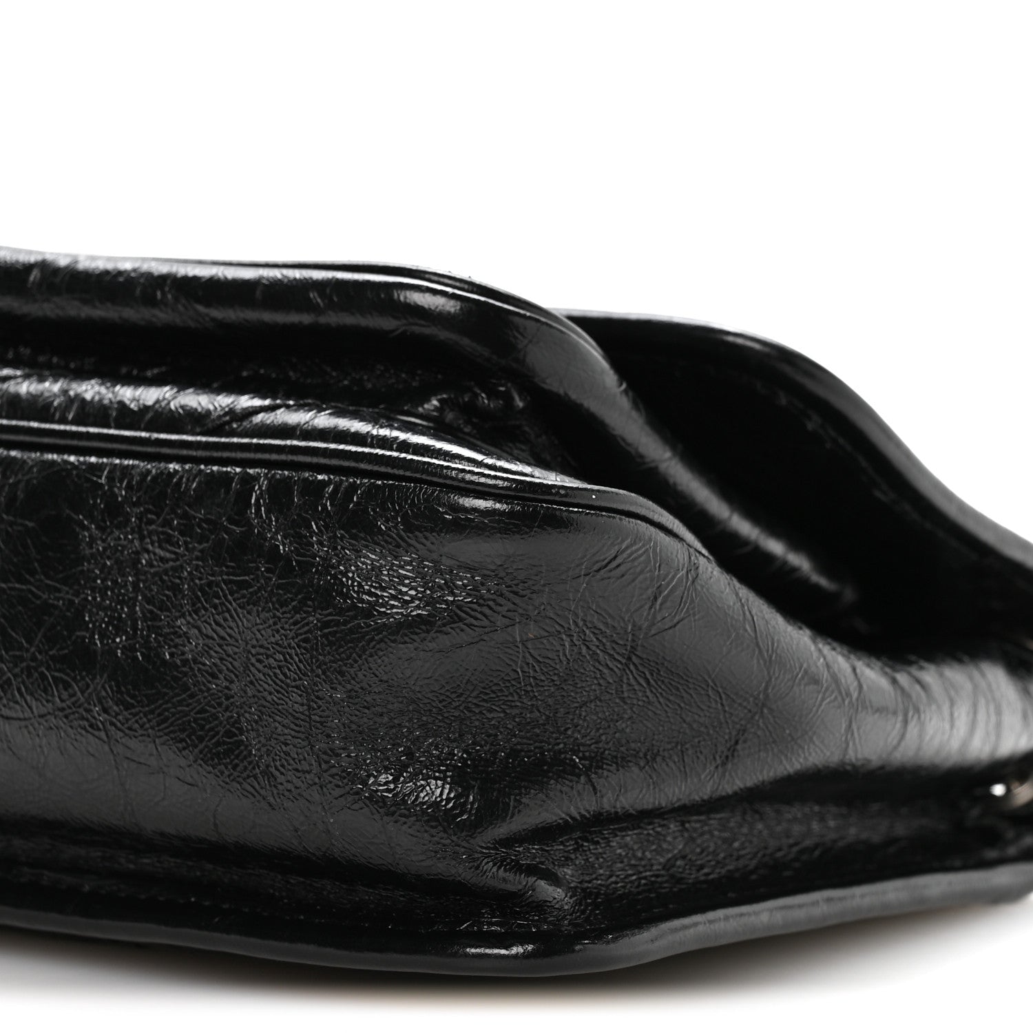 Saint Laurent Crinkled Calfskin Matelasse Monogram Baby Niki Chain Satchel Black 9 of 10