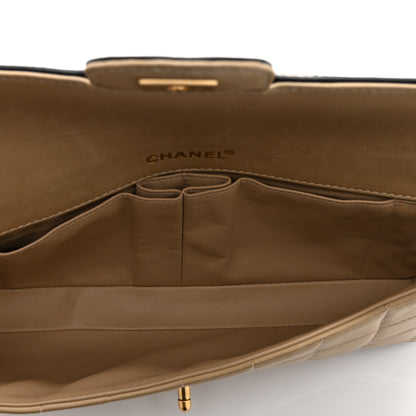 Chanel Lambskin Patent East West Chocolate Bar Flap Beige 5 of 11