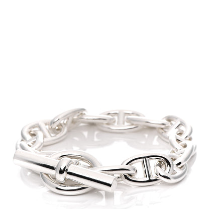 Hermes Sterling Silver TGM Chaine D'Ancre Bracelet 17 1 of 5