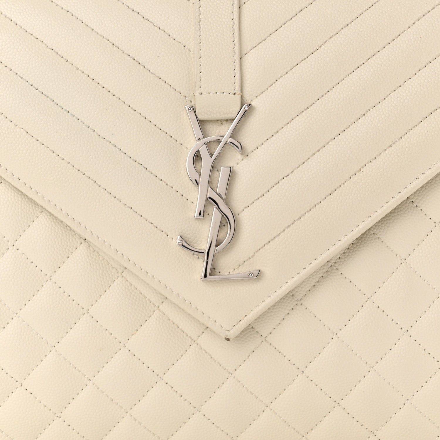 Saint Laurent Grain De Poudre Large Tri-Quilt Monogram Satchel Porcellana 8 of 10