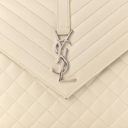 Saint Laurent Grain De Poudre Large Tri-Quilt Monogram Satchel Porcellana 8 of 10