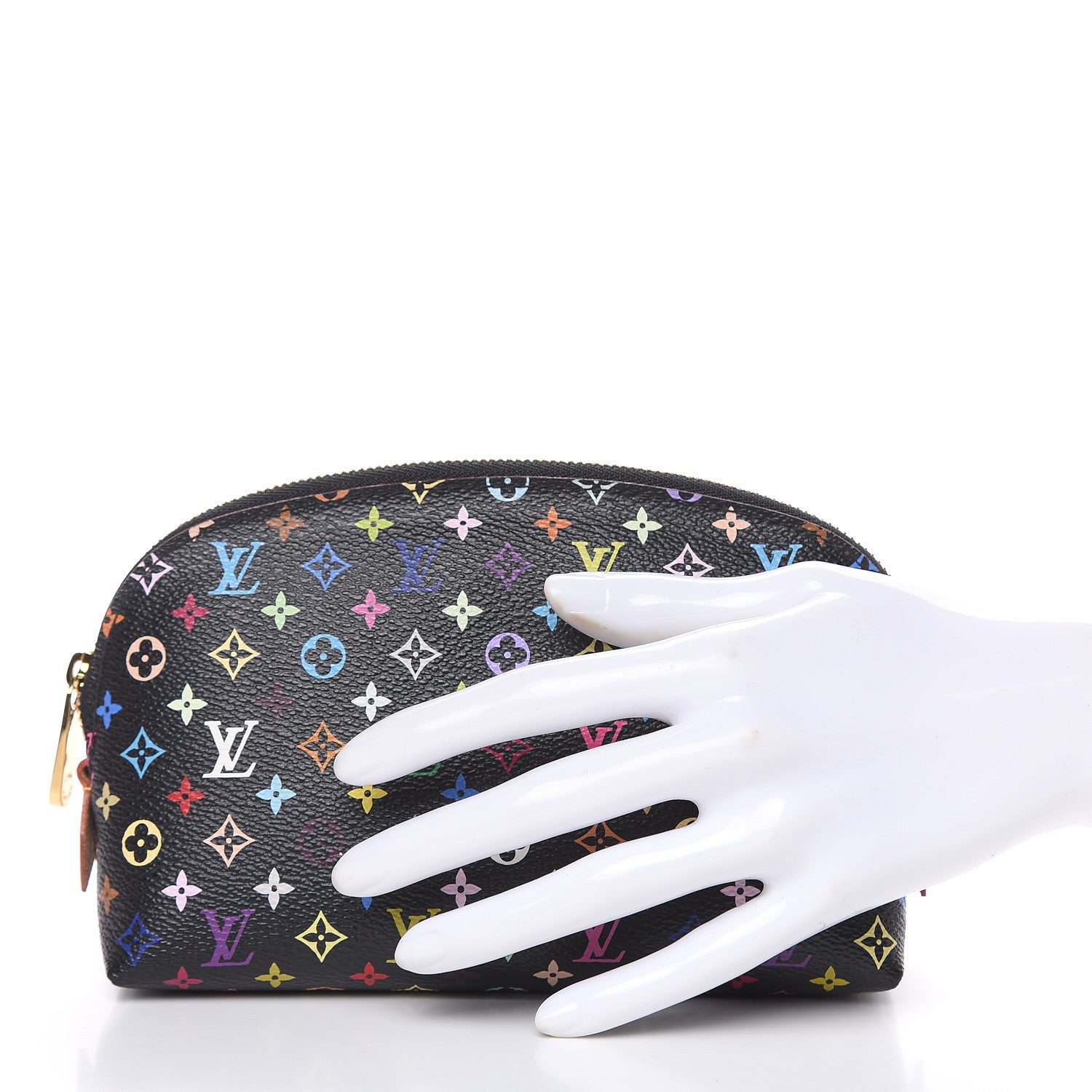 Louis Vuitton Monogram Multicolor Cosmetic Pouch Black Grenade 2 of 8
