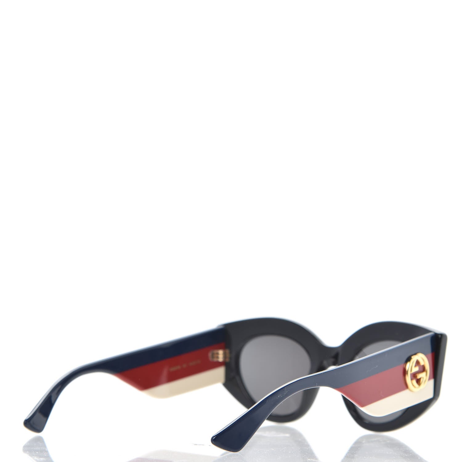 Gucci Acetate Oversized Rectangle Frame Web Sunglasses GG 0275/S Black 4 of 7