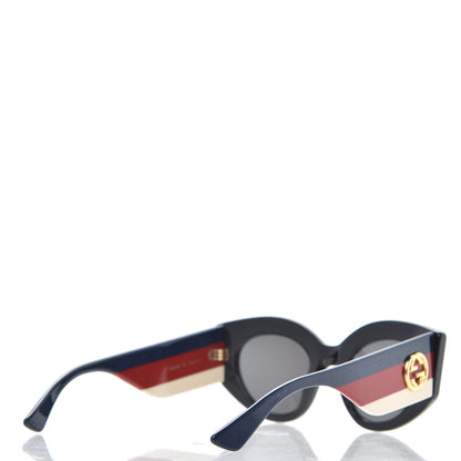 Gucci Acetate Oversized Rectangle Frame Web Sunglasses GG 0275/S Black 4 of 7
