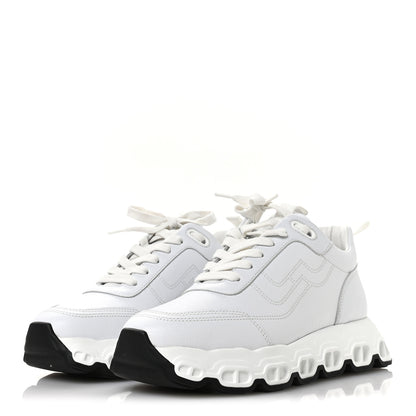 Hermes Parachute Fabric Calfskin Impulse Sneakers 37.5 White 4 of 9
