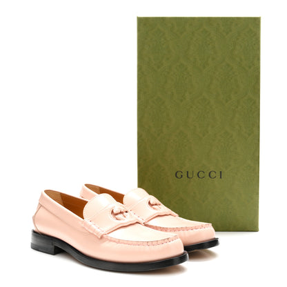 Gucci Millennial Ribot Cut Out Interlocking G Loafers 39.5 Perfect Pink 10 of 10