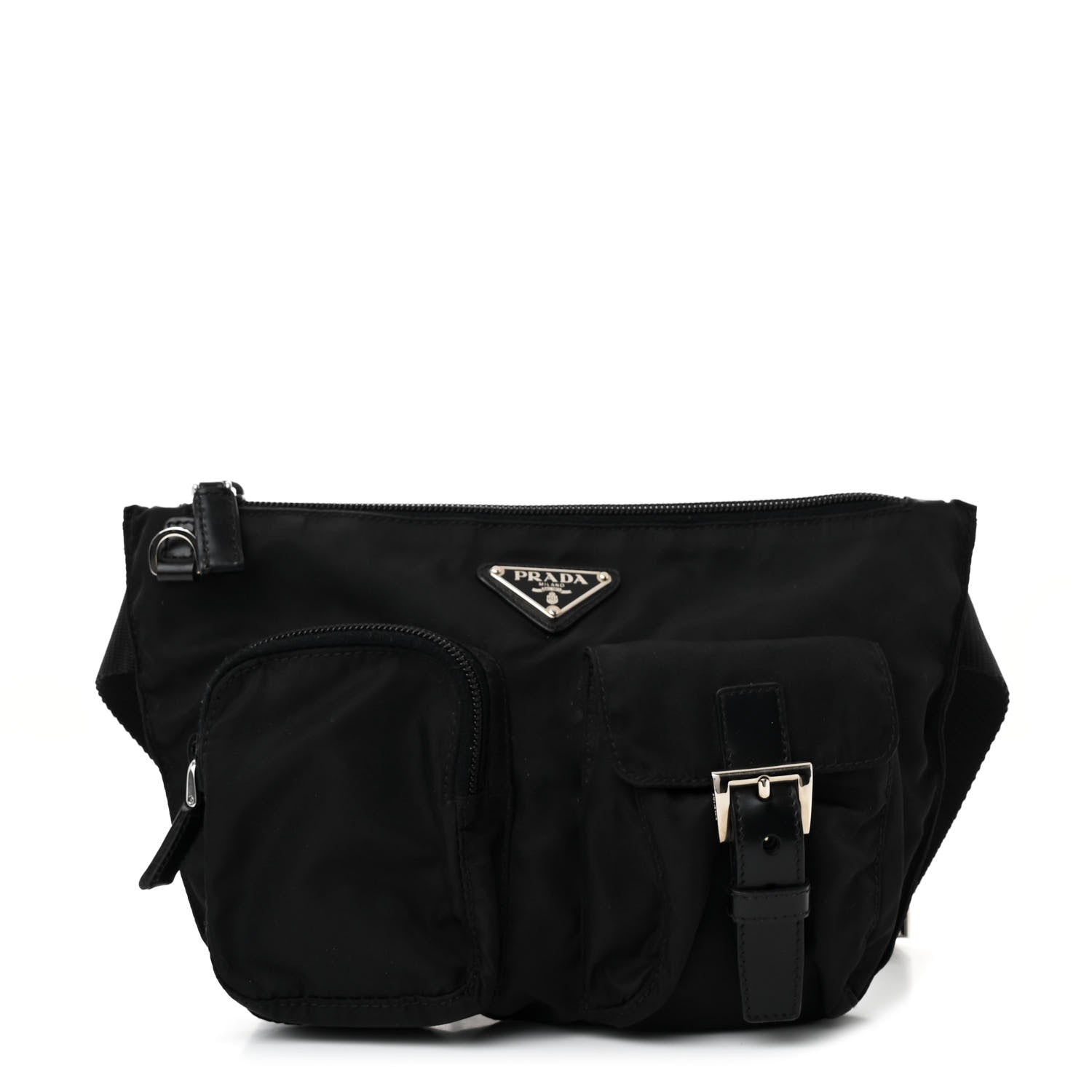 Prada Tessuto Nylon Multi Pocket Belt Bag Black 1 of 10