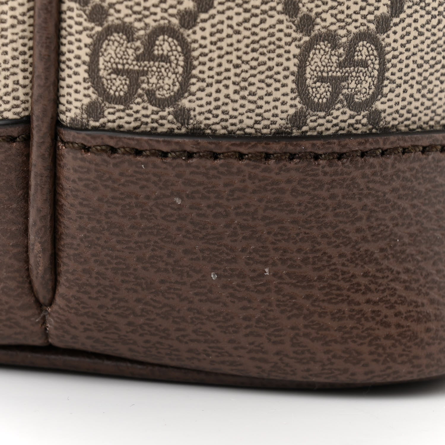 Gucci GG Supreme Monogram Textured Calfskin Small Ophidia Shoulder Tote Bag Beige Ebony New Acero 11 of 11