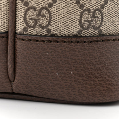 Gucci GG Supreme Monogram Textured Calfskin Small Ophidia Shoulder Tote Bag Beige Ebony New Acero 11 of 11