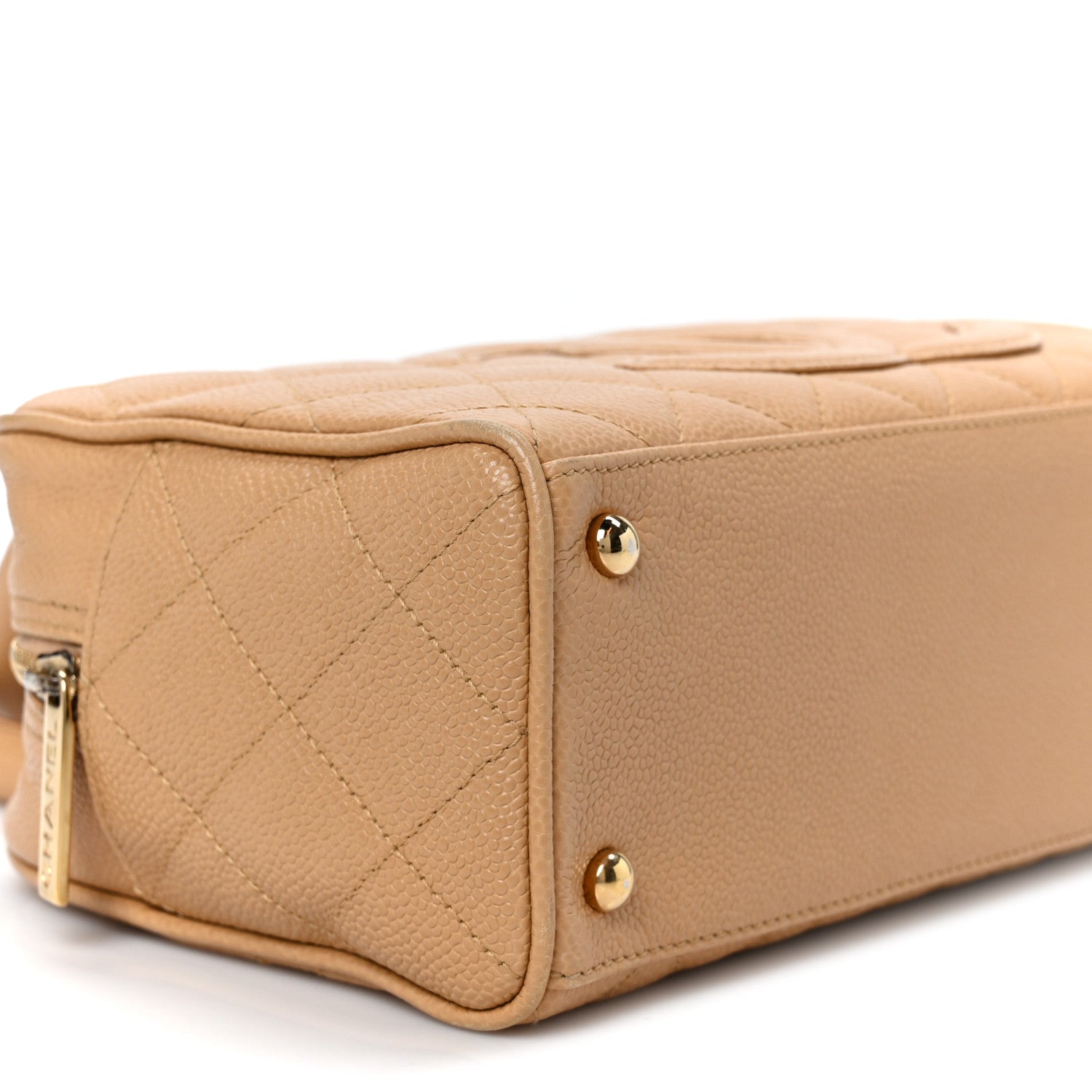 Chanel Caviar Quilted Small Bowler Beige 8 of 9