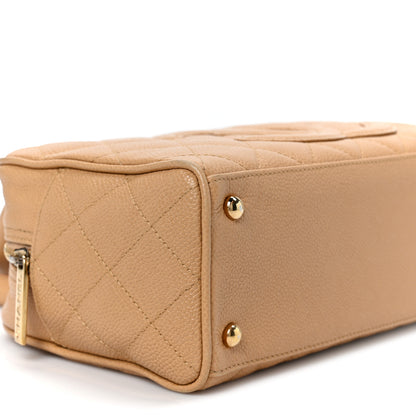 Chanel Caviar Quilted Small Bowler Beige 8 of 9