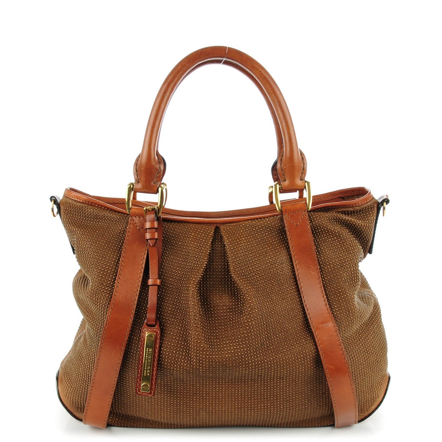 Prorsum Calfskin Studded Knight Tote Brown