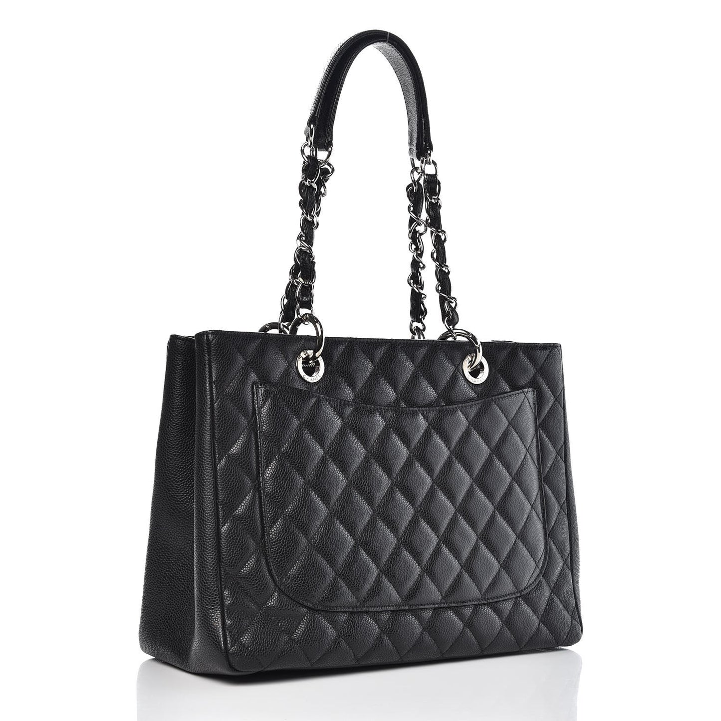 Caviar Quilted Grand Shopping Tote GST Black