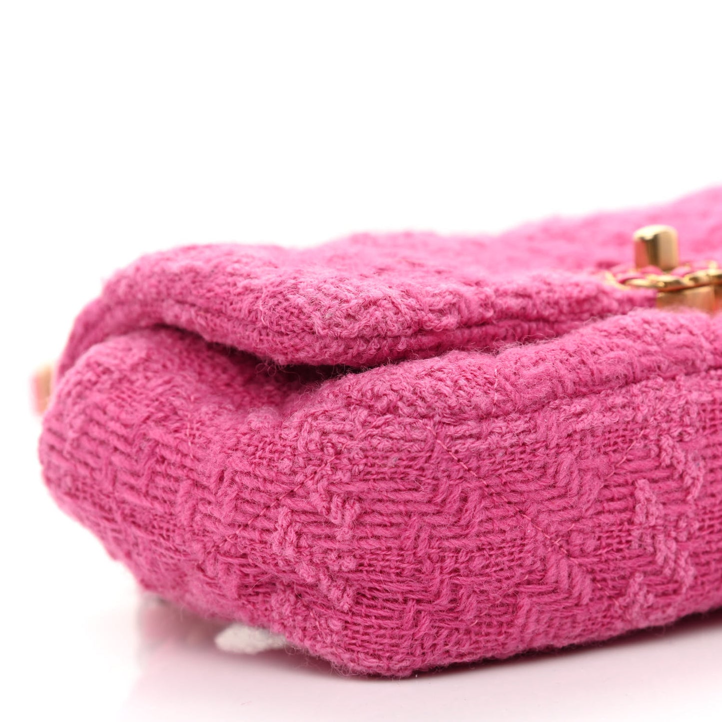 Tweed Quilted Chanel 19 Waist Bag Pink