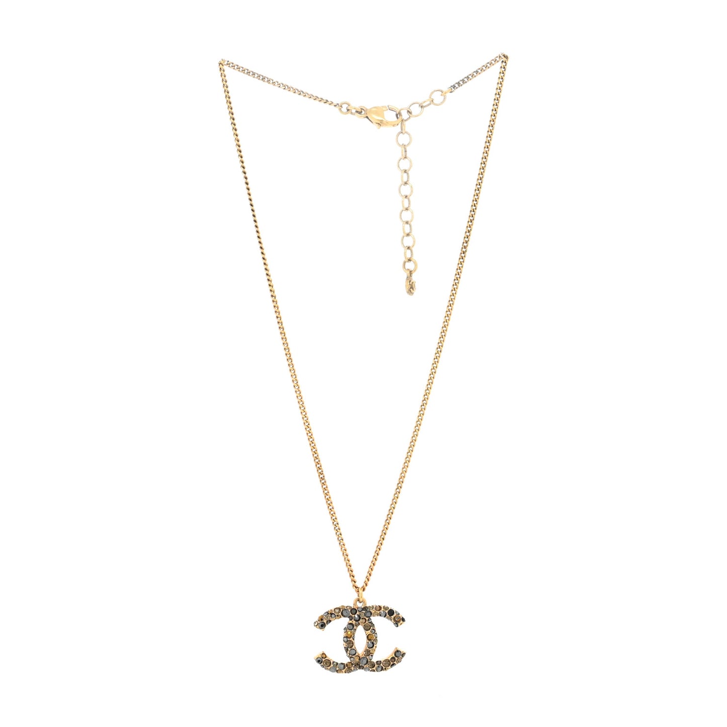 Crystal CC Necklace Multicolor Gold