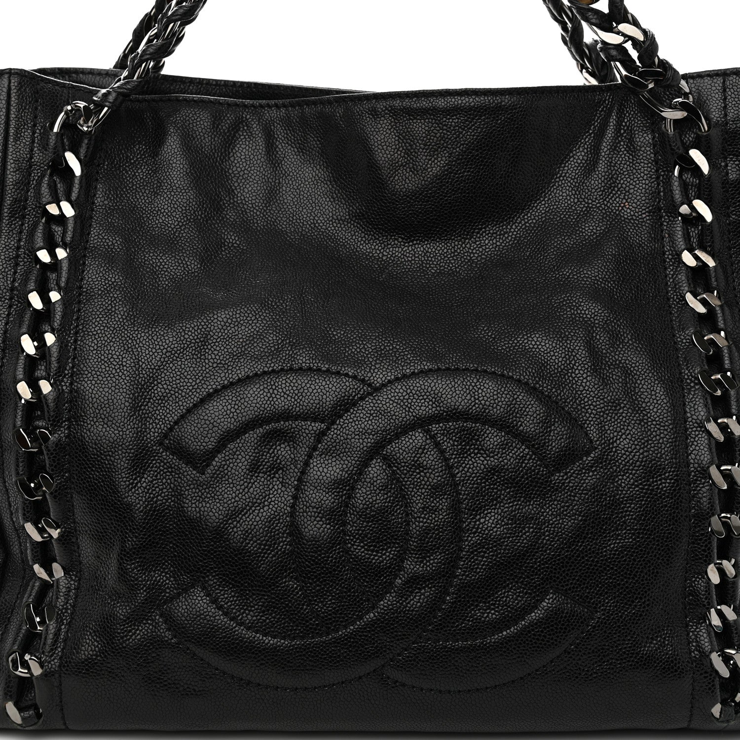 Chanel Glazed Calfskin Modern Chain Tote Black 8 of 10