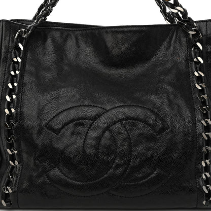 Chanel Glazed Calfskin Modern Chain Tote Black 8 of 10