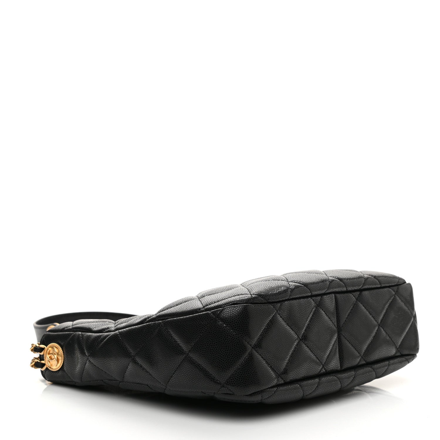 Chanel Caviar Quilted Twist Your Buttons Hobo Black 3 of 8