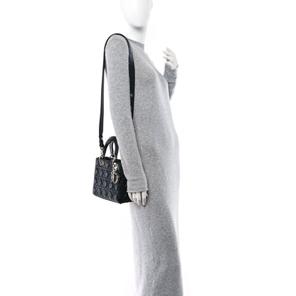 Christian Dior Lambskin Cannage Small Lucky Badges My Lady Dior Black 2 of 11