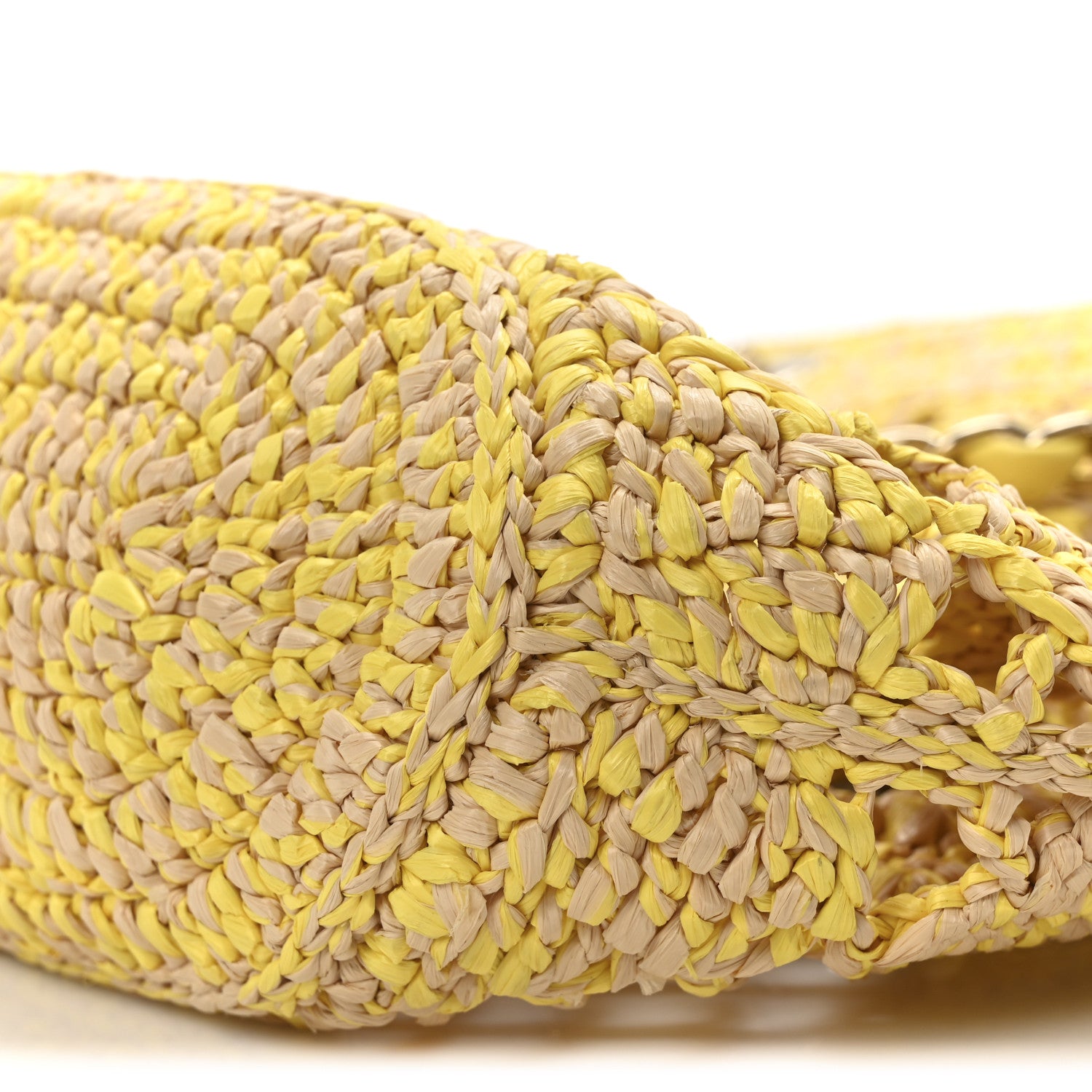 Chanel Straw Raffia Tote Beige Yellow 11 of 12