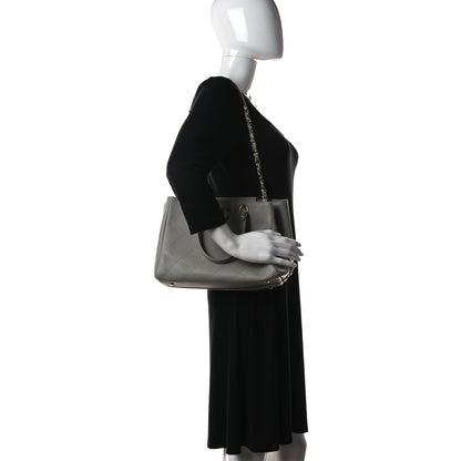 Chanel Bullskin Stitched Small Shopping Bag Grey 2 of 12