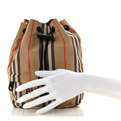 Burberry Econyl Icon Stripe Phoebe Drawcord Pouch Archive Beige 2 of 9