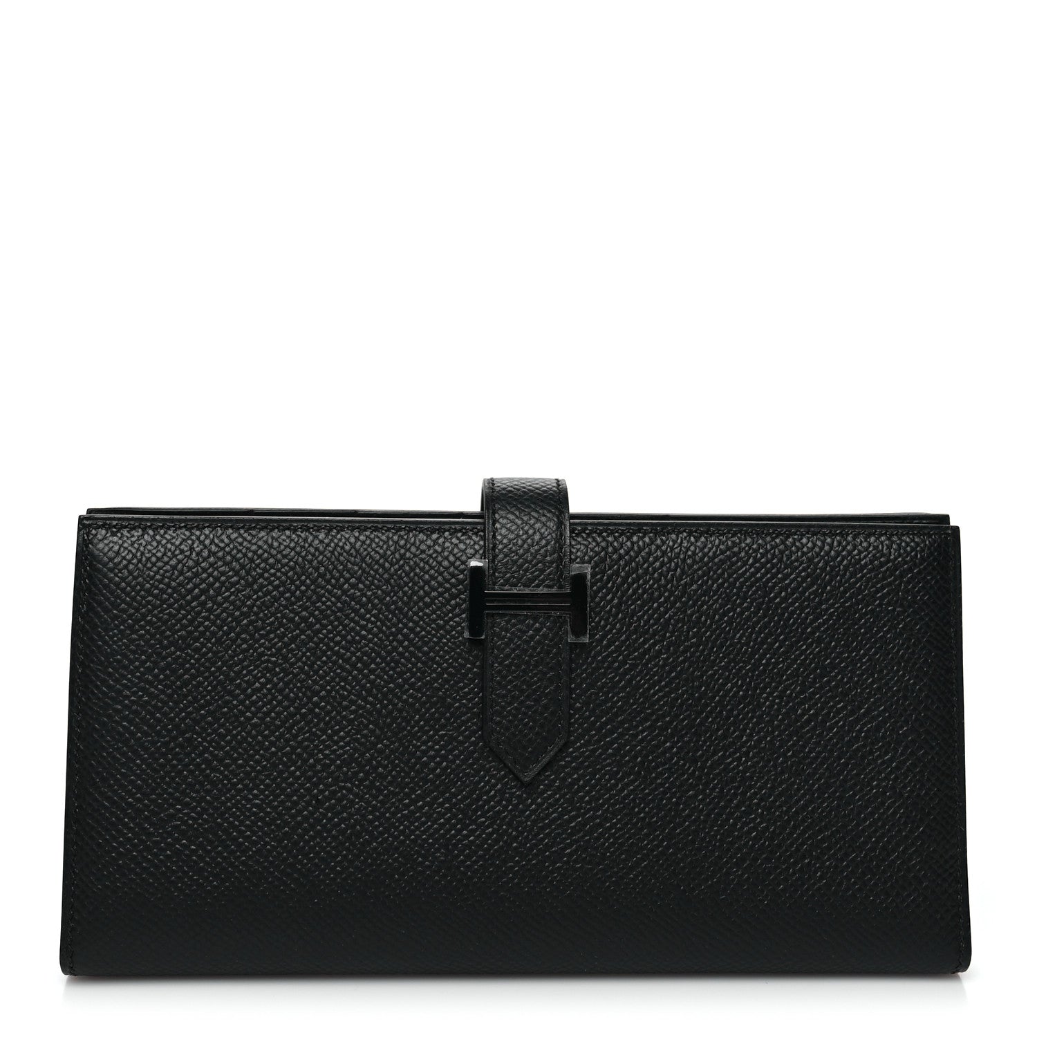Hermes Epsom Monochrome Bearn Gusset Wallet Black 1 of 12