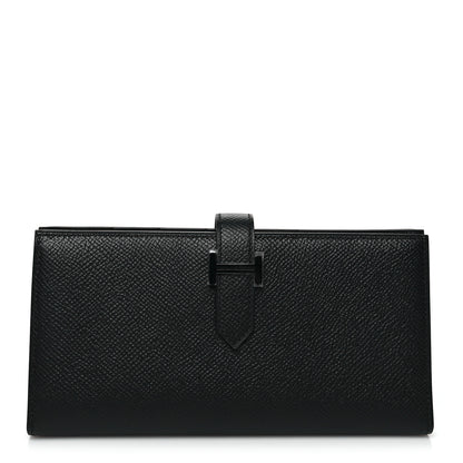 Hermes Epsom Monochrome Bearn Gusset Wallet Black 1 of 12