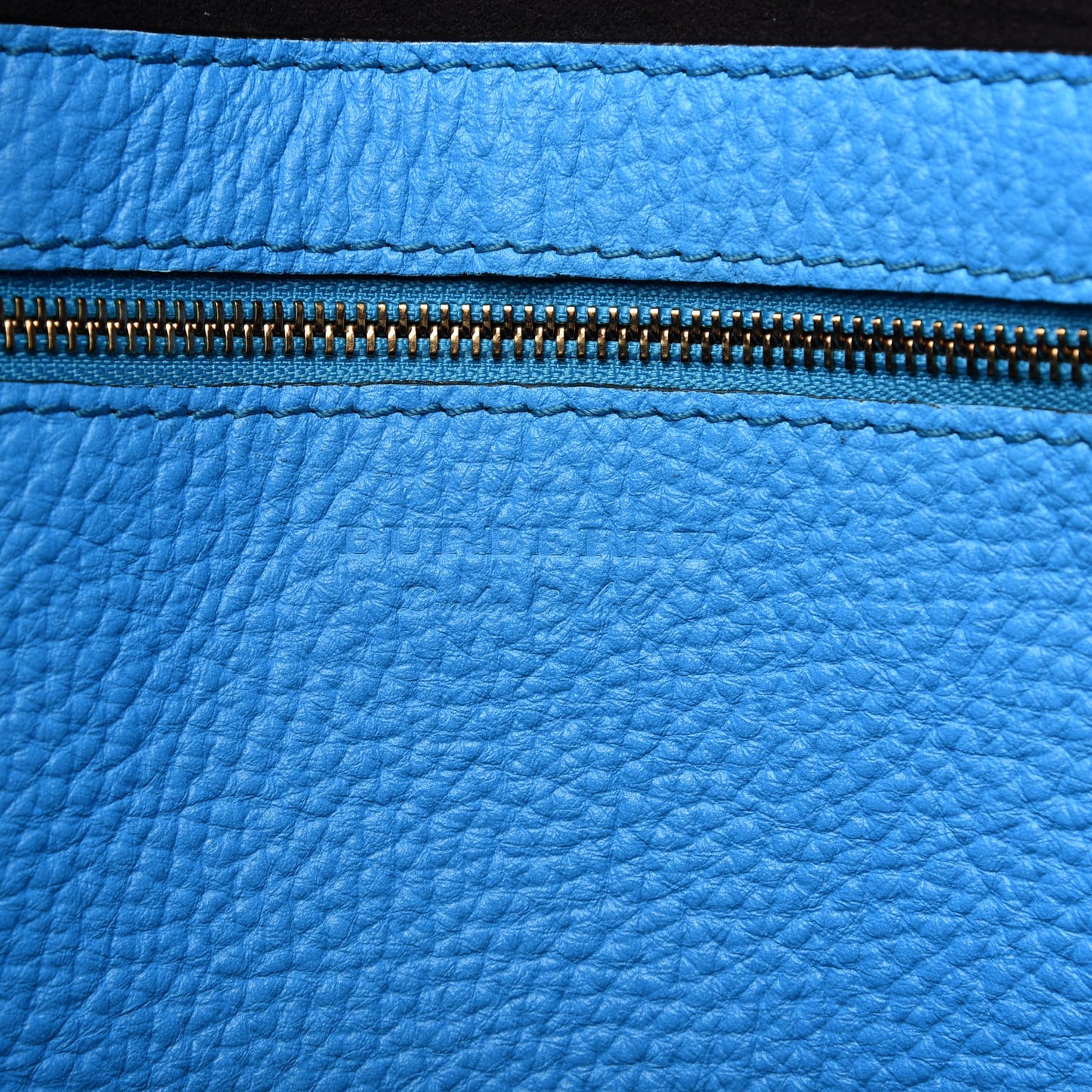 Grainy Calfskin Remington Tote Neon Blue