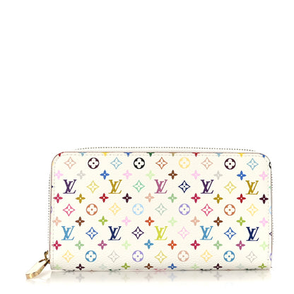 Louis Vuitton Monogram Multicolor Zippy Wallet White Litchi 1 of 8