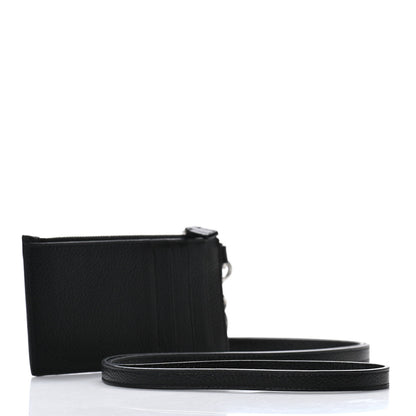 Balenciaga Grained Calfskin Cities New York Long Coin Card Holder Black White 3 of 6