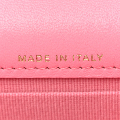 Chanel Lambskin Quilted CC Hook Card Holder Pink 7 of 9
