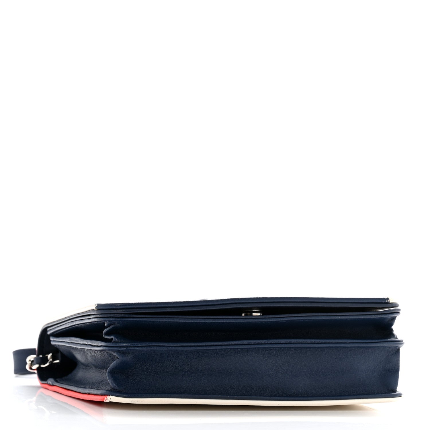 Chanel Lambskin Patchwork CC Tassel Crossbody Bag White Blue Red