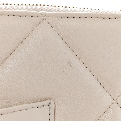 Chanel Lambskin Quilted Large Chanel 19 Cosmetic Case Light Beige 9 of 9