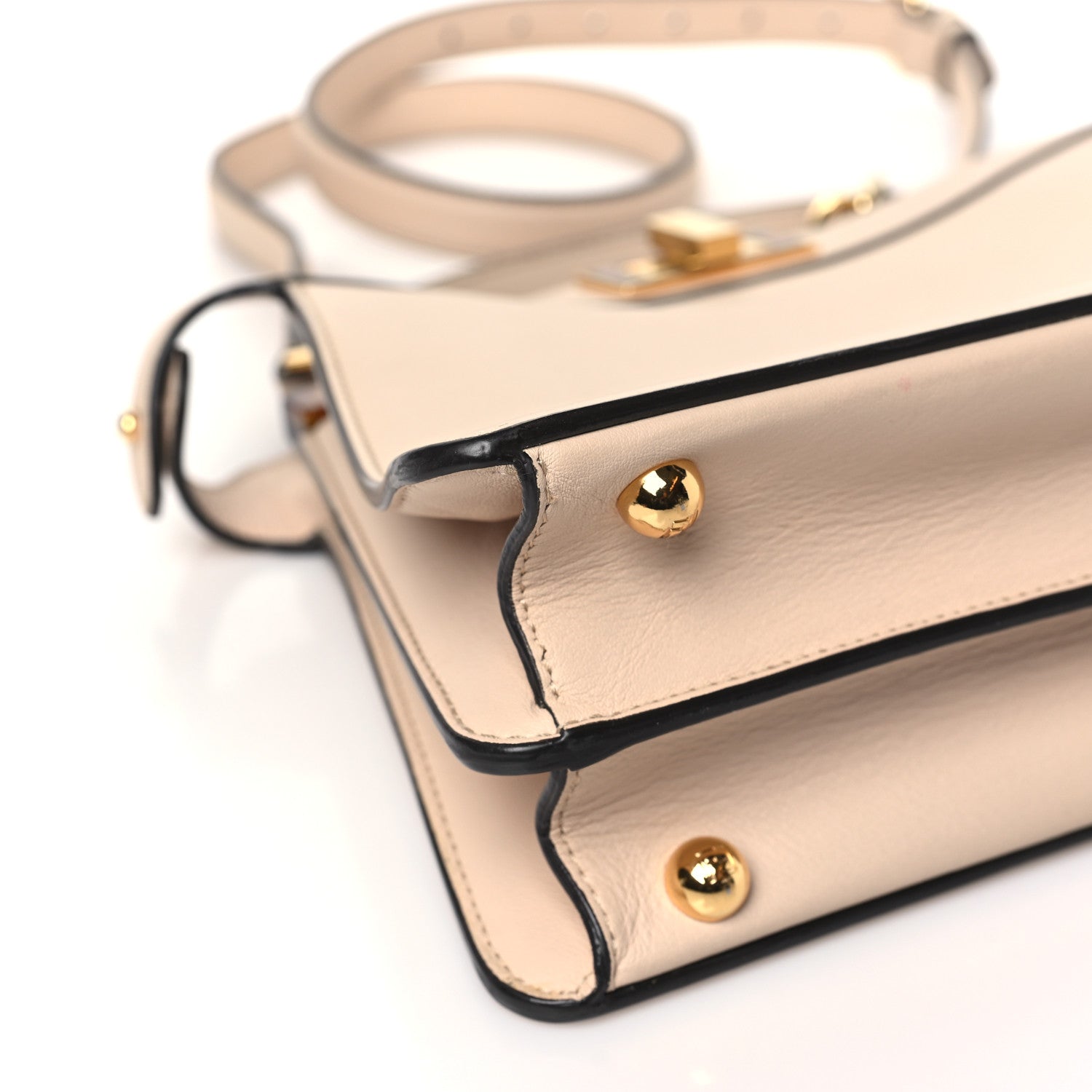 Fendi Vitello Seta Shiny Nappa Plexiglass Medium Peekaboo I SEE U Satchel Light Rose 8 of 10