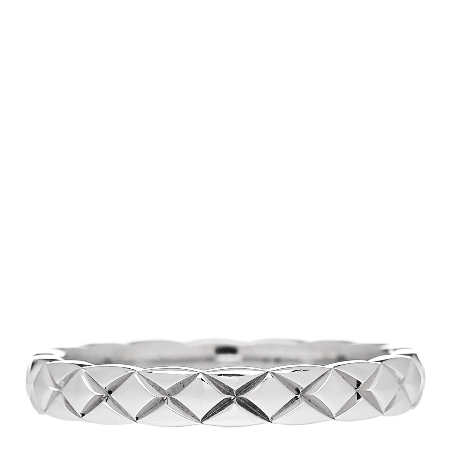 Chanel Platinum Diamond Mini Coco Crush Ring 49 4.75 3 of 4