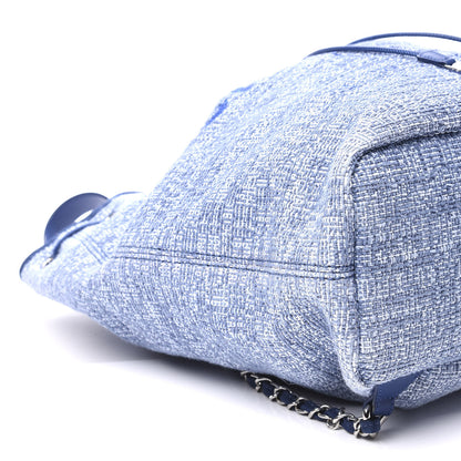 Chanel Canvas Large Deauville Backpack Blue 8 of 10