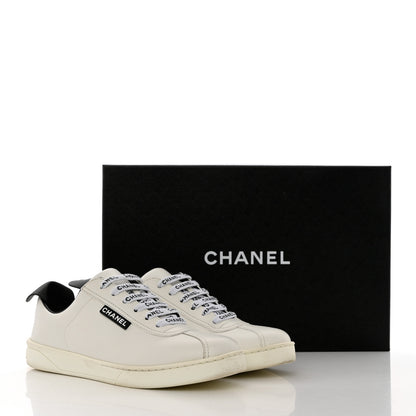 Chanel Calfskin CC Womens Sneakers 37 White 12 of 12